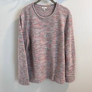 Talbots Multicolor 100% Cotton Pullover Sweater Size L